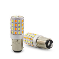 12 volts - Canbus CAR LED SIGNAL - BAY15D - white + yellow - D18*48mm - T18-1157-54L-WY - AZLED